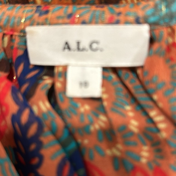 A.L.C. Dana Metallic Stripe
Long Sleeve Silk Blouse - Picture 8 of 9